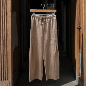 NWOT Women’s Tan Wide Leg Casual Bohemian Pants! S/M